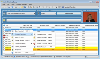 Active Directory Query screenshot