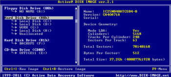 Active@ Disk Image for DOS screenshot 2