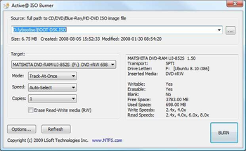 Active@ ISO Burner screenshot