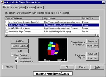 Active Media Player Screen Saver screenshot