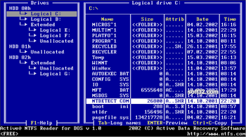 Active NTFS Reader for DOS screenshot 3
