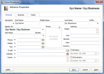Active Phonebook screenshot