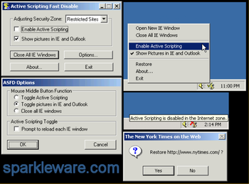Active Scripting Fast Disable screenshot 2