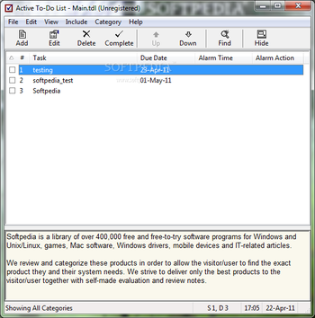 Active To-Do List screenshot