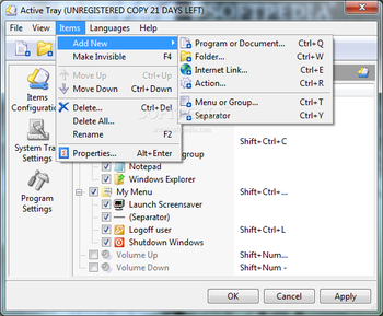 Active Tray screenshot 4
