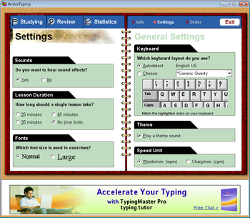 Active Typing Tutor screenshot 2