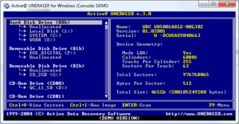 Active UNERASER - Data Recovery Software screenshot