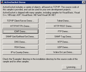 ActiveSocket Network Toolkit screenshot