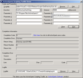 ActiveXperts Scripting Component screenshot 2