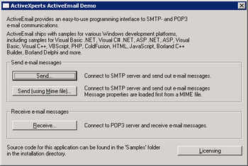 ActiveXperts SMTP POP3 Component screenshot