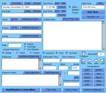 Activity and Expense Tracker Portable screenshot