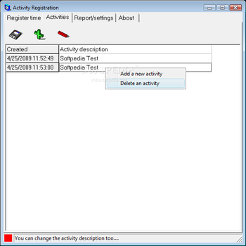 Activity Registration screenshot 2