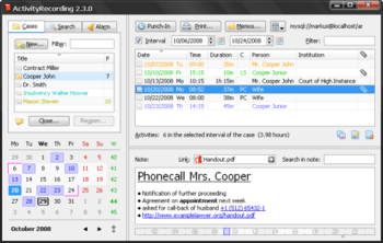 ActivityRecording screenshot