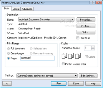 ActMask Document Converter CE screenshot
