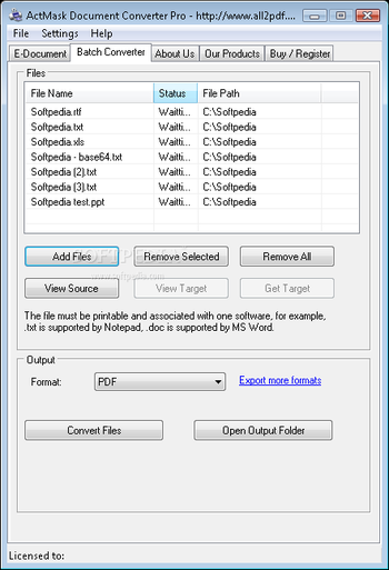 ActMask Document Converter Pro screenshot 2