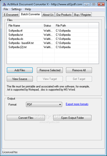 ActMask Document Converter X screenshot 2