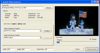 ActSoft Video Converter ActiveX screenshot