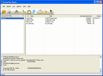 Actual Rar Repair screenshot 2