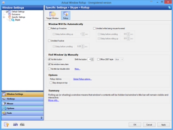 Actual Window Rollup screenshot 3