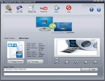 Actusoft Free Video Converter screenshot 3