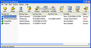 Acubix PicoBackup for Outlook Express screenshot