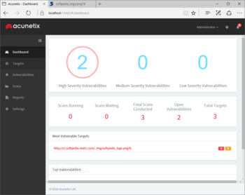 Acunetix Web Vulnerability Scanner screenshot