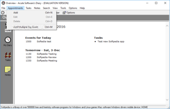 Acute Softwares Diary screenshot 3