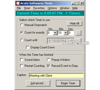 Acute Softwares Timer screenshot
