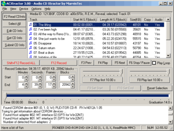 ACXtractor screenshot 2