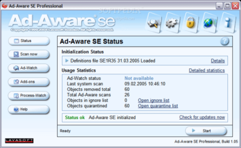 Ad-Aware SE Reference File screenshot