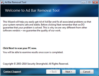 Ad Bar Removal Tool screenshot