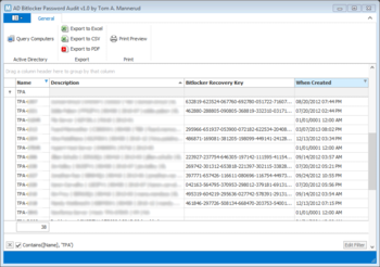 AD Bitlocker Password Audit screenshot 2