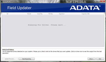 ADATA S511 Firmware Upgrade Tool screenshot
