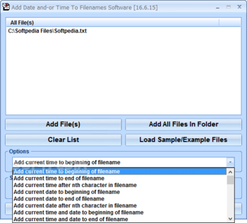 Add Date and-or Time To Filenames Software screenshot 2