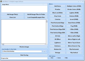 Add Effects To Multiple Images Software screenshot