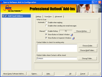 Add Email Address for Outlook 2003/Outlook 2002/Outlook 2000 screenshot