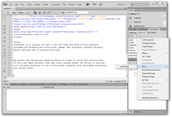 Add Fields for Dreamweaver screenshot