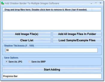 Add Shadow Border To Multiple Images Software screenshot