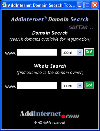 AddInternet Domain Search screenshot 2