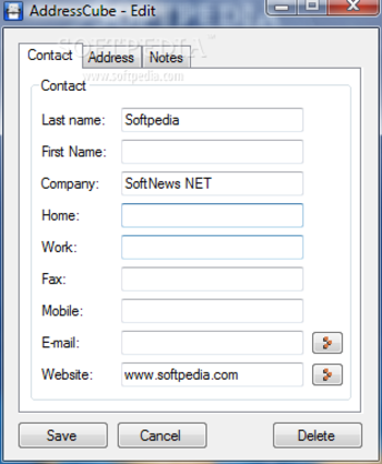 AddressCube screenshot