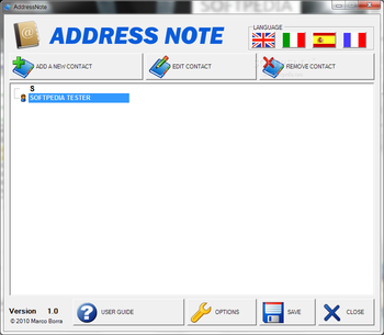 AddressNote screenshot