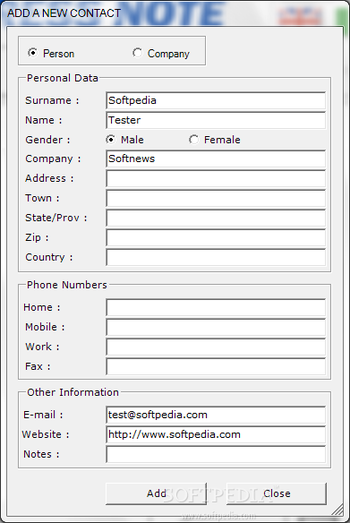 AddressNote screenshot 2
