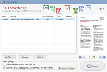 Adept PDF Converter Kit screenshot 2