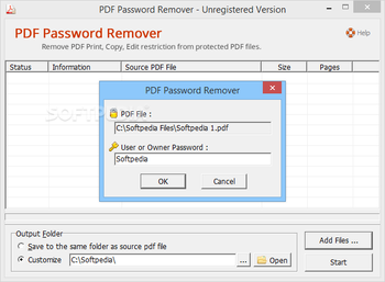 Adept PDF Password Remover screenshot