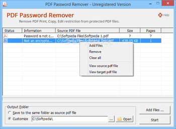 Adept PDF Password Remover screenshot 2