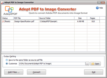 Adept PDF to Image Converter screenshot 2