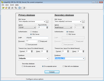 AdeptSQL Diff screenshot