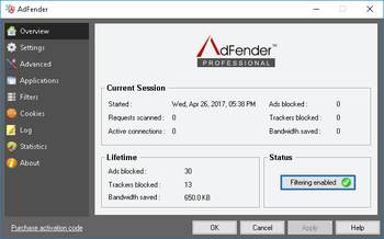AdFender Professional screenshot