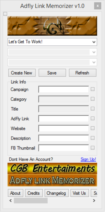 Adfly Link Memorizer screenshot
