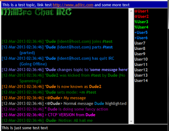 AdiIRC  screenshot 5